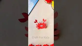 Easy Paper Crab 🦀 🦀 Making #artandcraftwithpapereasy #craftideaseasy #shorts