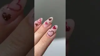🤎🍓✨ Sweet elegance at its finest for Valentine&rsquo;s Day! 🍫 #nailart