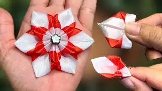 Easy Satin Ribbon Flower Tutorial 🌸 | DIY Hair Clips for Beginners 
