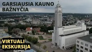Kauno Prisikėlimo bažnyčia | Dronas vir&scaron; Lietuvos