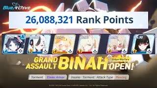 [Blue archive] Binah urban blue Insane | Grand assault 25 - 26,088,321 pts