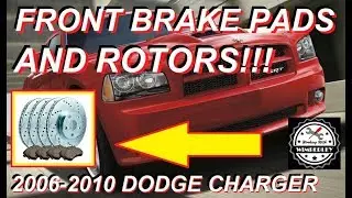 Dodge Charger Front Brake Pad & Rotor Replacement & Installation 2006-2010 SE SXT R/T SRT 5.7L Hemi