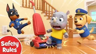 Vacuum Monster Attack! 🛑 Sheriff Labrador Rescue | Safety Rules for Kids | Police Cartoon & Mystery