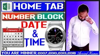 MS Excel-Number Block | Date & Time Format in Excel | How to Format Date&Time in Excel | In Hindi