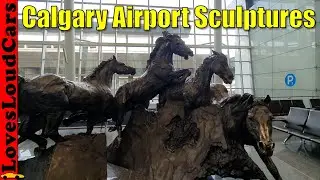 Calgary Alberta airport metal sculptures