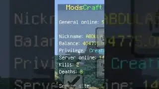 My new Creative rank in ModsCraft Server 😎🥱☠️ #minecraft #mcpe #modscraft
