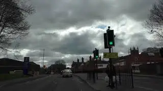 Driving On St Martin's Gate B4205 & City Walls Road A38, Worcester, Worcestershire, England