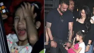 Sanjay Dutt Spotted With Kids | Shahraan and Iqra Dutt Shouts At Shutterbugs
