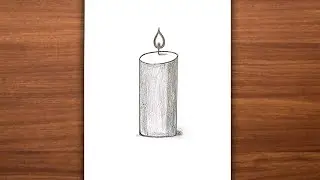 How to draw Candle || Candle Drawing || Mombati drawing tutorial