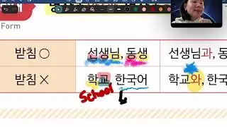 Textbook(P.60) 와/과 ‘and’, ‘with’