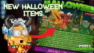 NEW HALLOWEEN ITEMS !!! | Pixel Worlds Highlights