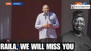FARE THEE WELL NDUGU YANGU! Uhuru Kenyatta's Final Words as Raila is Being laid to Rest