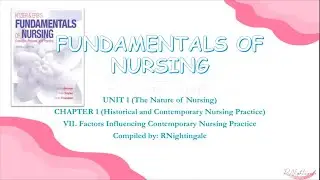 FUNDAMENTALS OF NURSING  | CH  1 | 7. Factors Influencing Contemporary Nursing Practice
