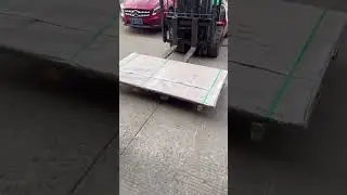 Forklift Effortlessly Lifts 205kg Solid Brass Plate (2m x 1m) #metal #copper #asmr #brass