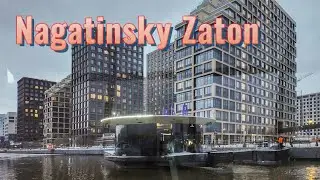 🇷🇺 Moscow, a walk through the Nagatinsky Zaton district 4K.