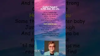 Elton John, Dua Lipa - Cold Heart (Lyrics) #shorts