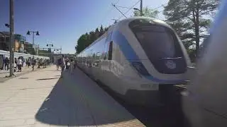Sweden, Stockholm, train ride from Handen to Farsta Strand