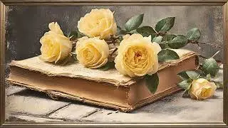Soft Yellow Roses Still Life | Elegant Valentine Wall Art | Samsung Frame TV Art 4K