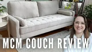 🛋️Upgrade Your Small Space with this Beige Tufted Couch!✨🌟