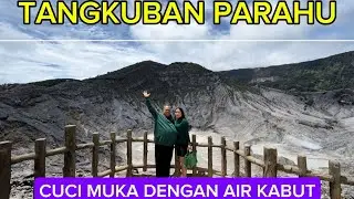 Cuci muka dengan air kabut di tangkuban parahu #tangkubanparahu #traveling