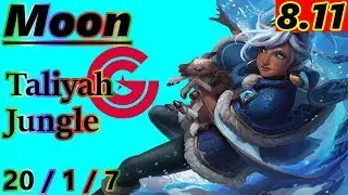 Moon as Taliyah Jungle - S8 Patch 8.11 - Full Gameplay