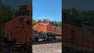 KCS power on Fast BNSF Stack train!! #bnsf #bnsfrailway #train