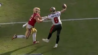 BAKER MAYFIELD 4th DOWN CONVERSION WHILE STIFF ARMING NICK BOSA 🤯 49ers vs Buccaneers Highlights