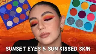 SUNSET EYES & SUN KISSED SKIN | EASY COLOUR EYESHADOW WITH JUVI'AS PLACE WARRIOR 3 | Nicolle ZM
