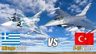 Turkish F-16 vs Greek Mirage 2000 &ndash; Intense Air Combat Over the Aegean Sea (2025)