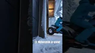 Let&rsquo;s test the TS Pro in snow! #EVMotorcycle ElectricMotorcycle #VergeMotorcycles
