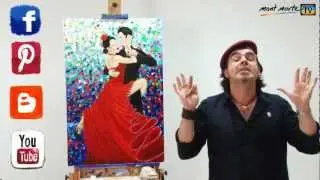 Art Lesson: How to Paint Flamenco Dancers Using Palette Knives
