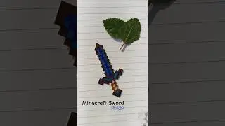 Minecraft Diamond Sword Pixel Art🗡️#pixelart #minecraft #textureart #drawing #gaming #art #craftidea