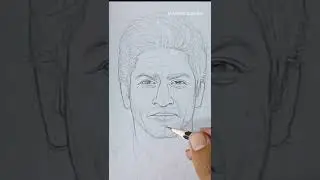 King Khan Is back // Sharukh khan drawing with loomis method // #artshorts #srk