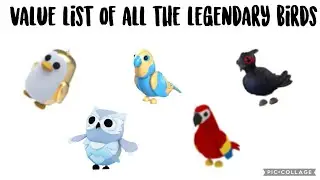 Pet Value List of ALL The Legendary Birds in Adopt Me