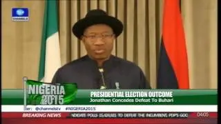 Concession Speech: PDP Should Be Celebrating Rather Than Mourning-- Jonathan