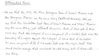 Vector Calculus - Intro to Differential Forms