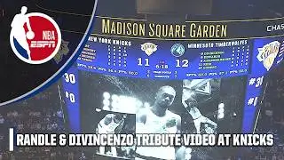 Julius Randle and Donte DiVincenzo receive tribute video in return to MSG | NBA on ESPN