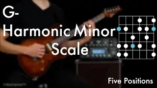 G Harmonic Minor Scale - Five Positions
