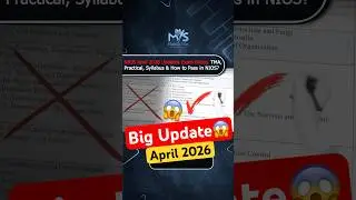 NIOS April 2026 Updates Exam Dates, TMA, Practical, Syllabus & How to Pass in NIOS?