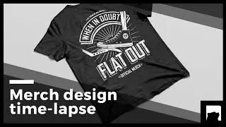 When in doubt, flat out | Merch design time-lapse | Vector Art