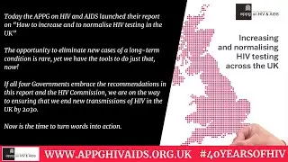 Increasing and normalising HIV testing across the UK