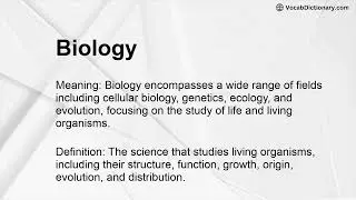 Biology Meaning