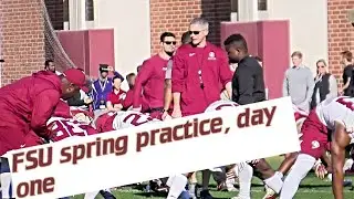 FSU Football spring practice raw video