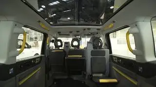 The new electric taxi features 3 rear-facing seats, meaning 6 passengers can now travel in the back!