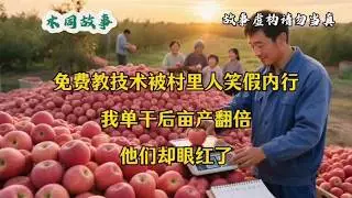 免费教技术被村里人笑假内行，我单干后亩产翻倍，他们却眼红了