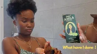 Shocking results! I left AMLA OIL on my 4c hair overnight and this happened ..