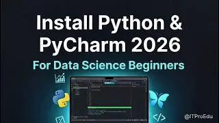 Install Python & PyCharm for Data Science 2026: Variables + Print Basics (Beginners Video 2)