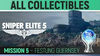 Sniper Elite 5 - Mission 5 - All Collectibles & Trophies 🏆 Festung Guernsey