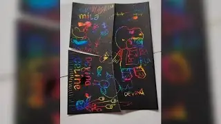 🔴 Menulis & Menggambar di Black Papper Grafitty!! Wow Warna Warni Bagus Banget!! | Celine Ada Cerita