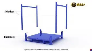 Chairborne Mytrack Series Stacking Rack Steel Collapsible Pallet